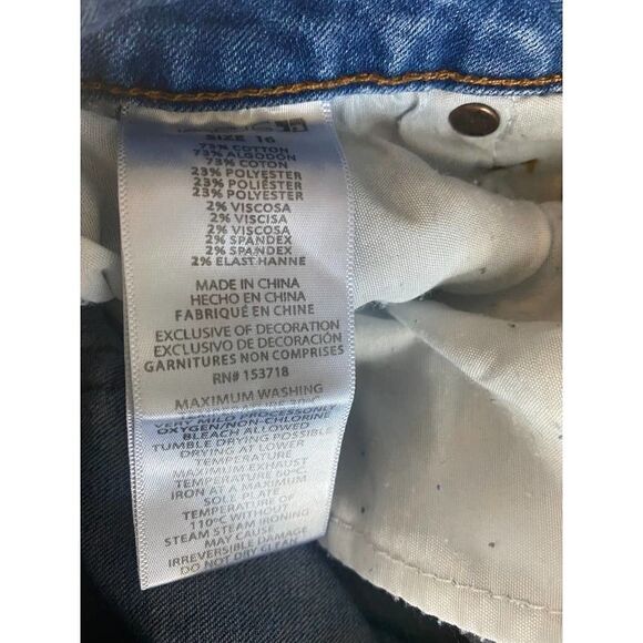 Joe's Jeans - Girls Skinny High Rise Ankle Raw Hem Distress - Size 16 Girls - Picture 9 of 11